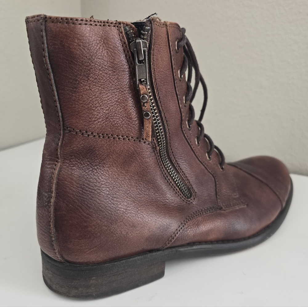 Kenneth Cole Cap Toe Boots HIT MEN Men's 9M Brown Leather - Picture 4 of 7